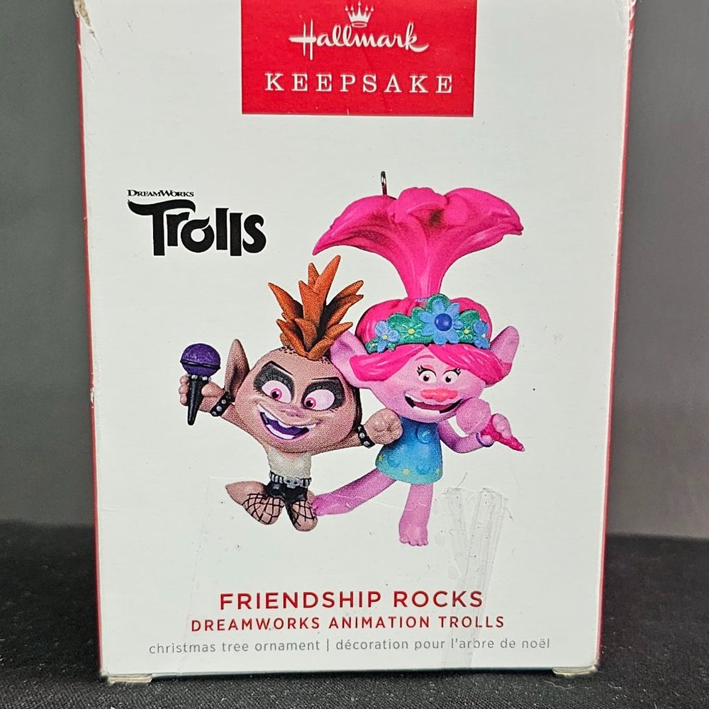 Hallmark Keepsake Friendship Rocks DreamWorks Trolls Christmas Tree Ornament NIB